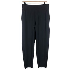 Athleta Brooklyn Ankle Pant Black Ribbed Lightweight Work Pockets Size 10 198671